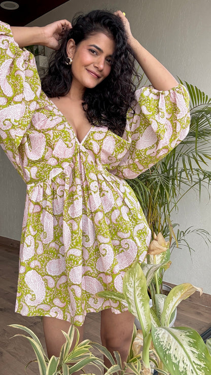 Parrot Green Summer Dress