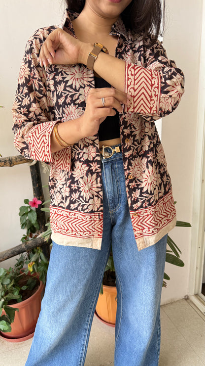 Hand Block Kaftan Shirt