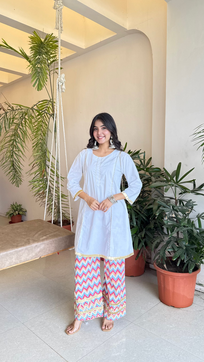 Cotton Gota Work Cord Set