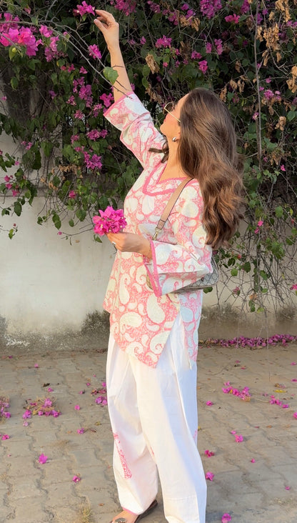 Pink Paisley Farshi Set